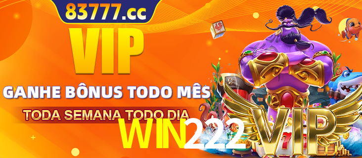 Banner promocional do WIN222 oferecendo 100% de recompensas adicionais contínuas para quem fizer o login diário (Daily sign-in), com um mascote de coelho.