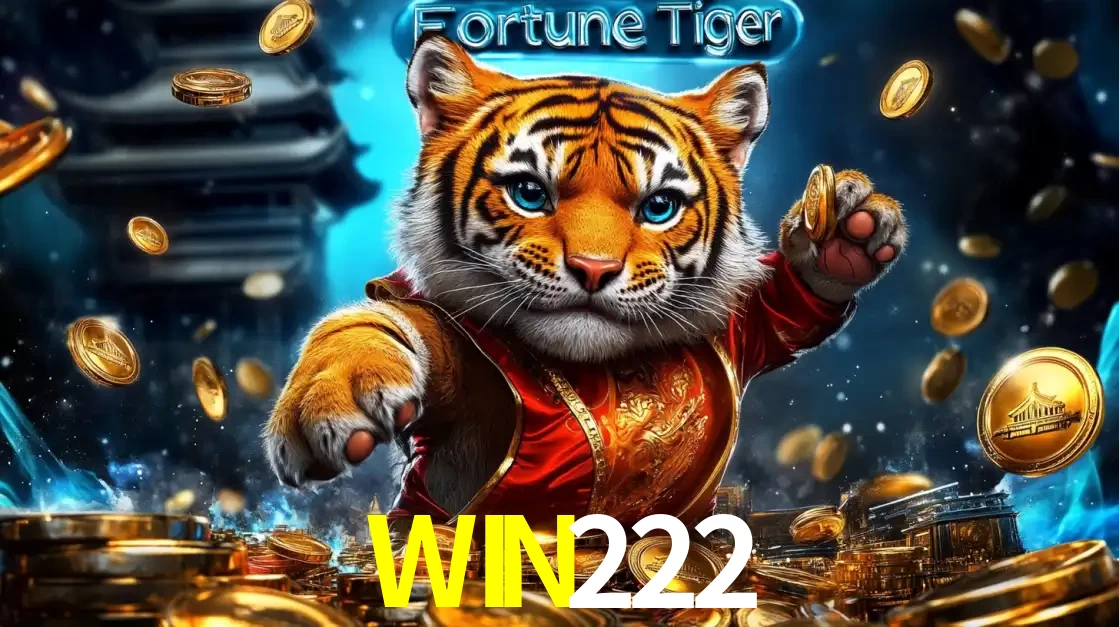 Imagem promocional do jogo de slot Fortune Tiger, com um tigre majestoso em traje tradicional cercado por uma fortuna em moedas de ouro, disponível agora no cassino WIN222.